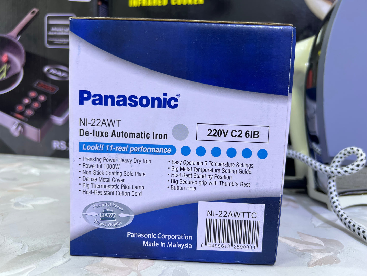 Panasonic Dry Iron : De-Luxe Automatic Iron 1000w