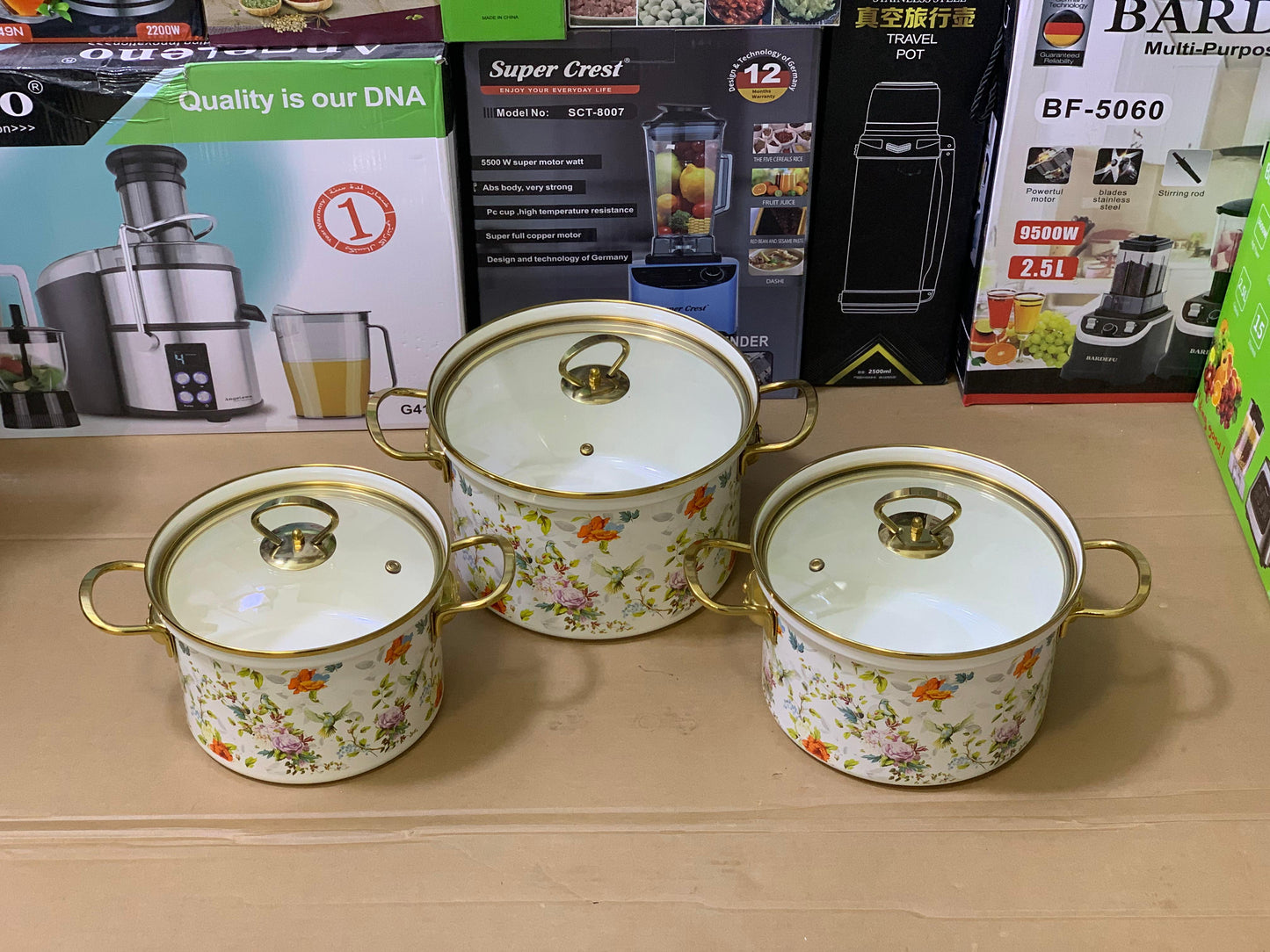 Enamel Cookware Sets 6 Pieces Elegant Design