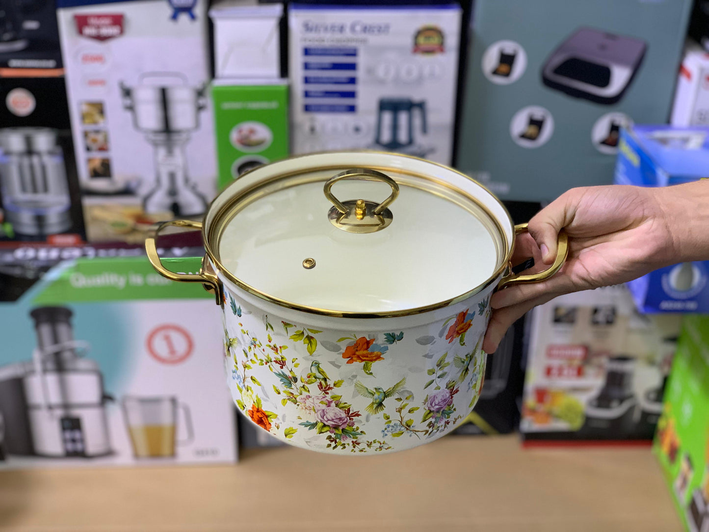Enamel Cookware Sets 6 Pieces Elegant Design