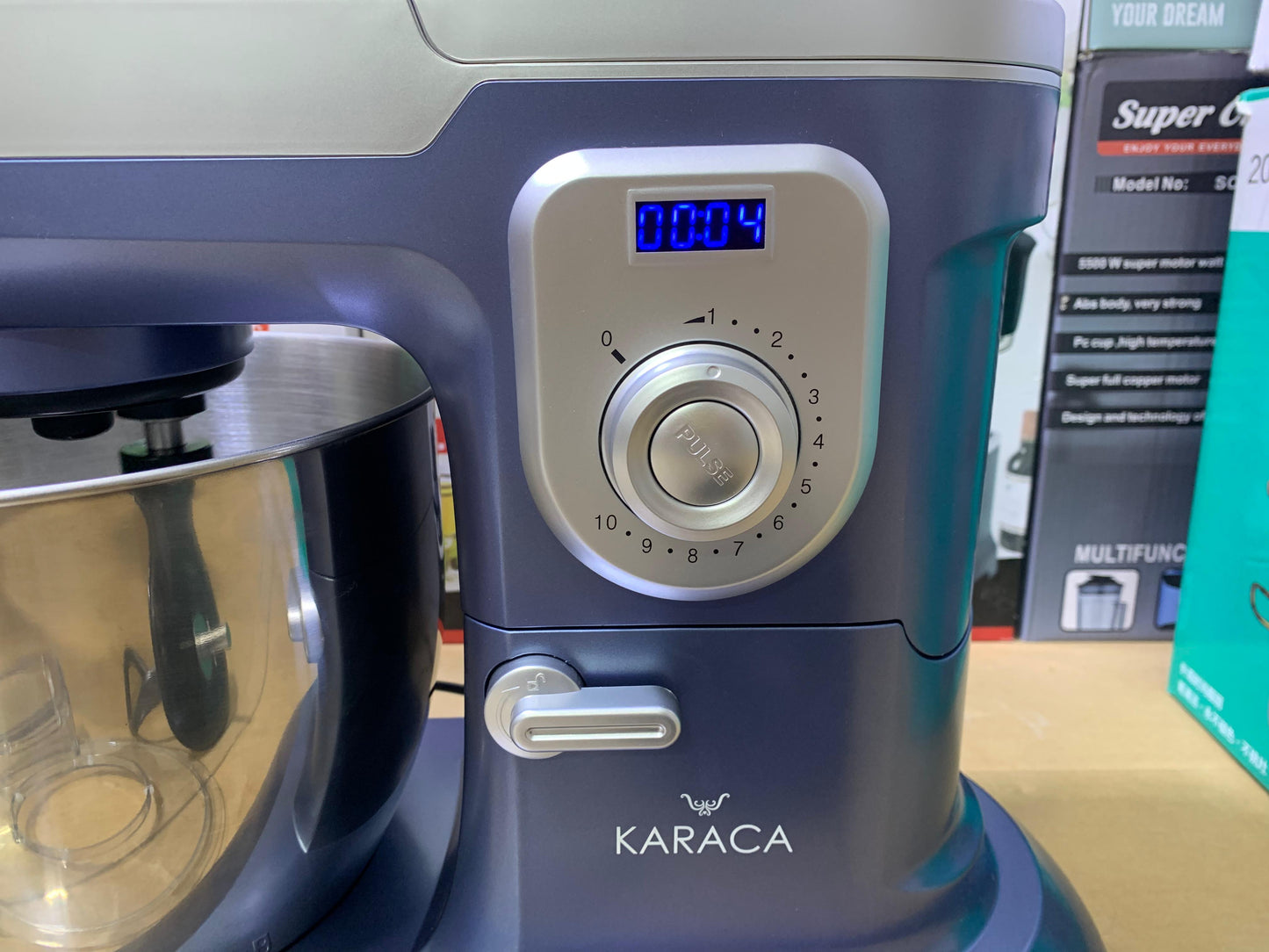 Karaca Stand Mixer 6.5L and Digital Timer display