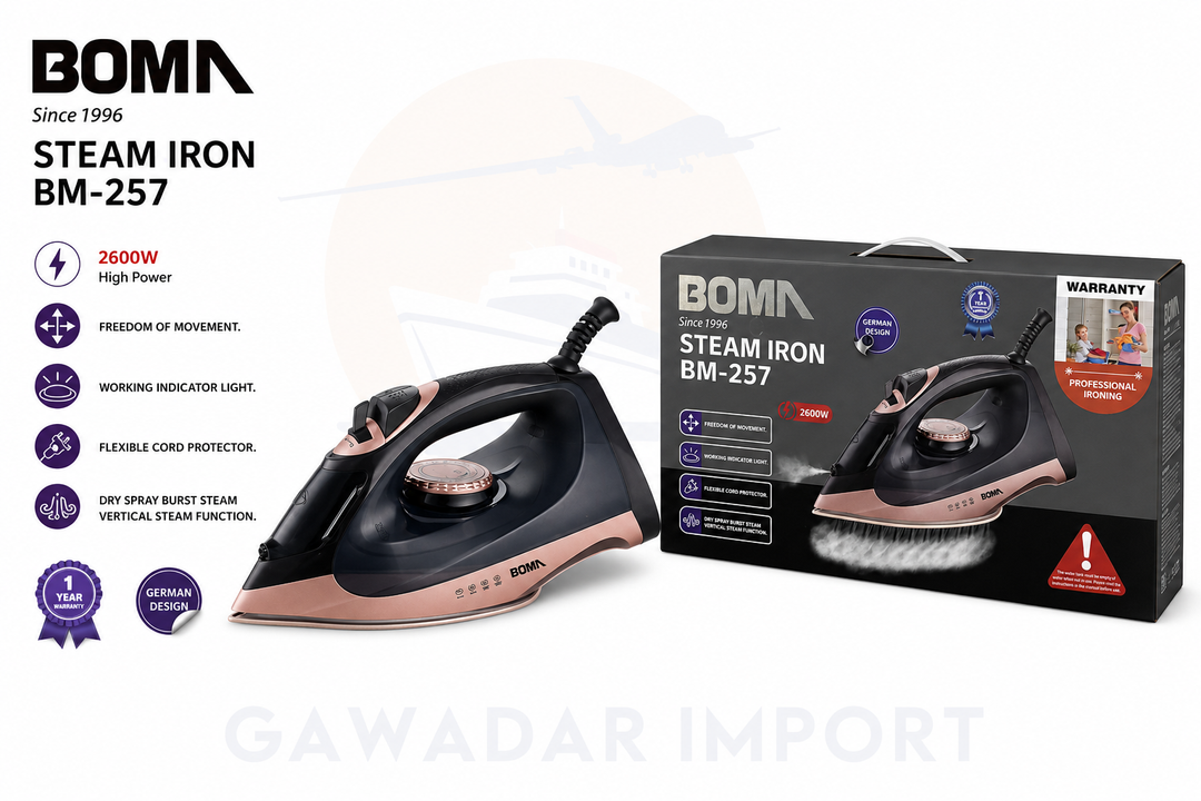 Boma 2600W Steam Iron BM-257