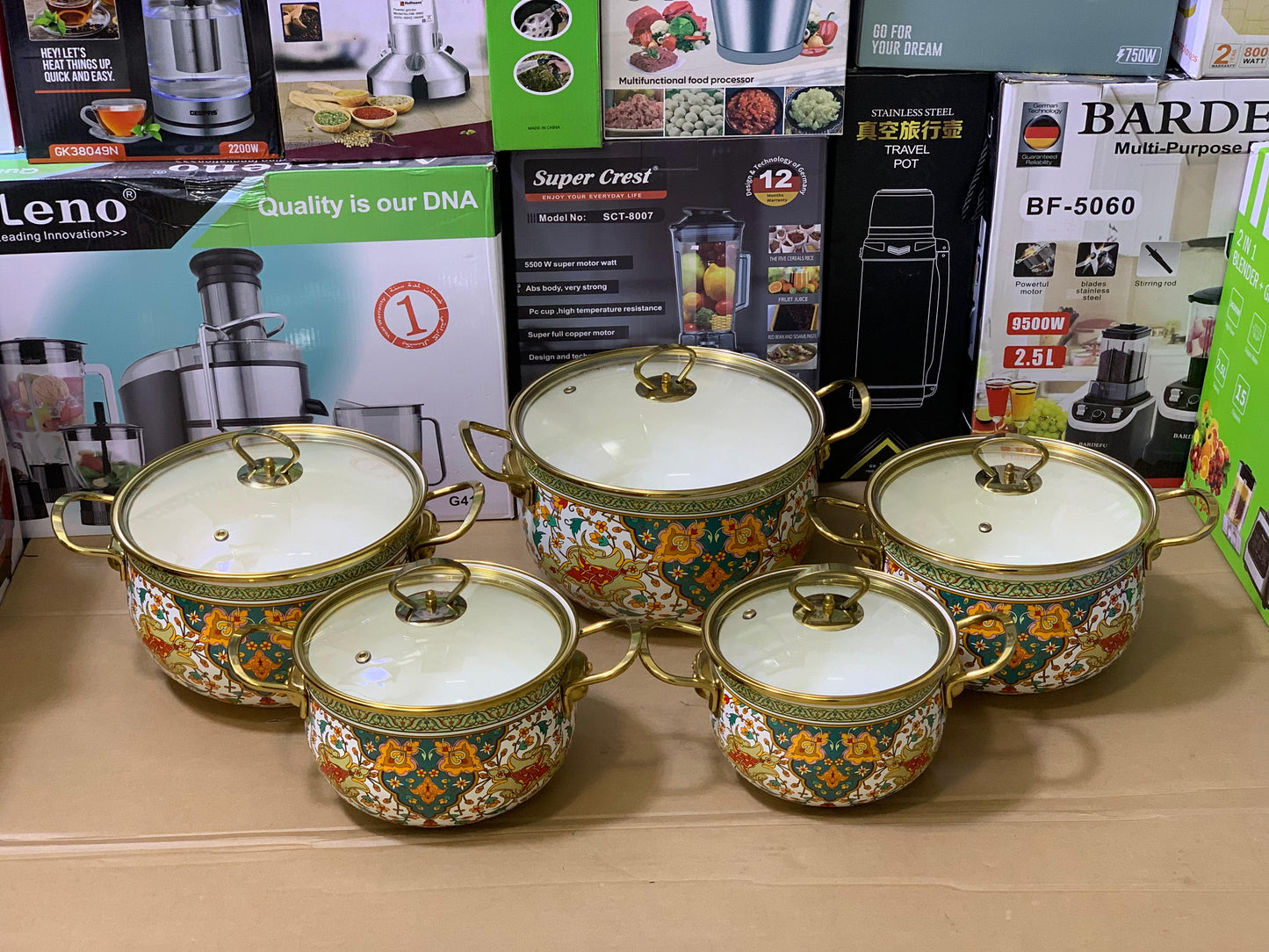Non Stick Enamel Coating Cookware Set 10 Pieces