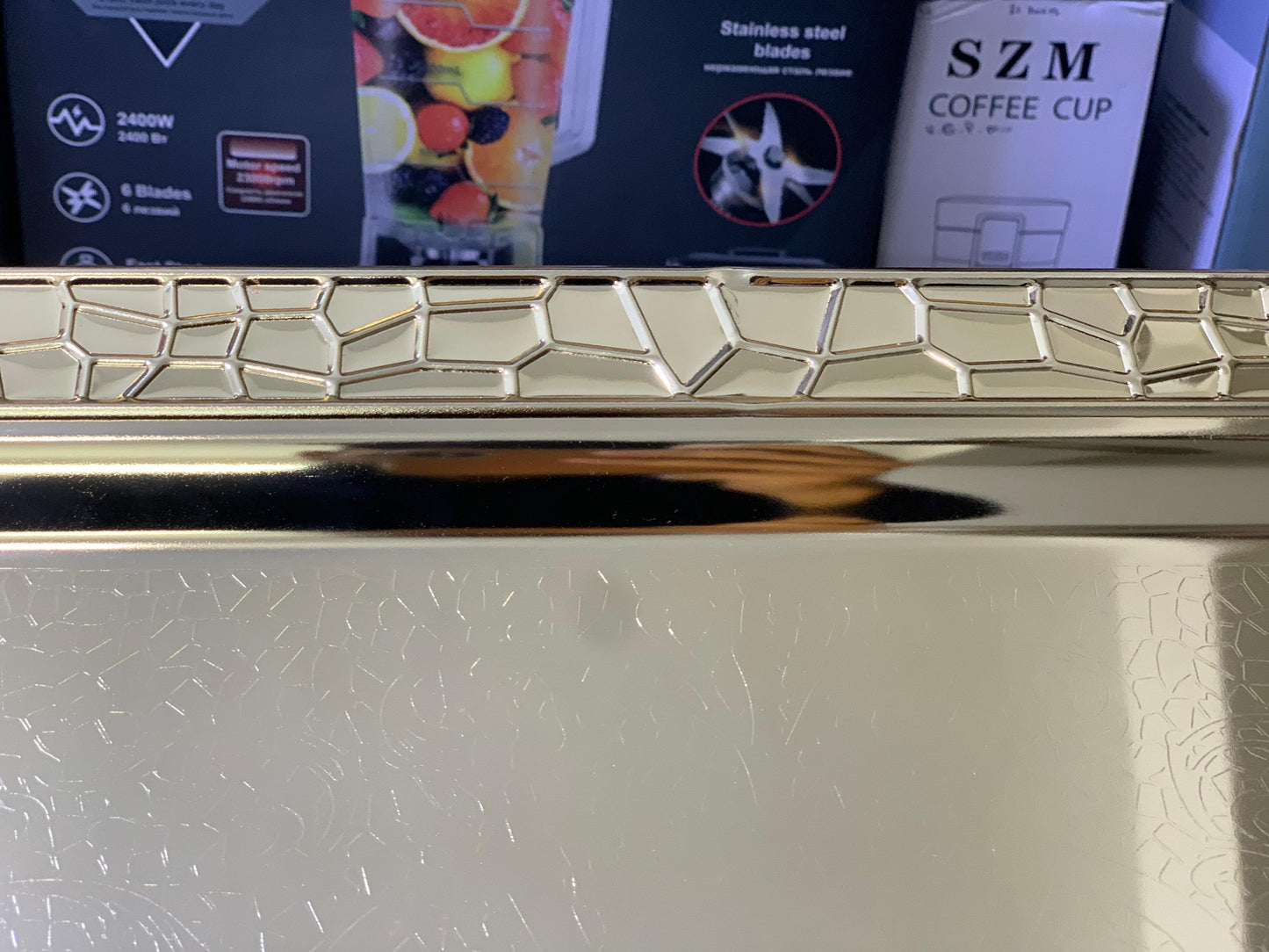 Stainless steel Golden Tray set Model H-1 Golden