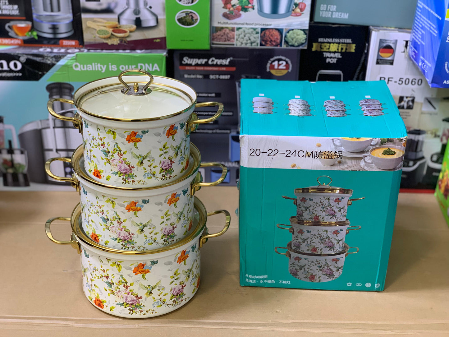 Enamel Cookware Sets 6 Pieces Elegant Design