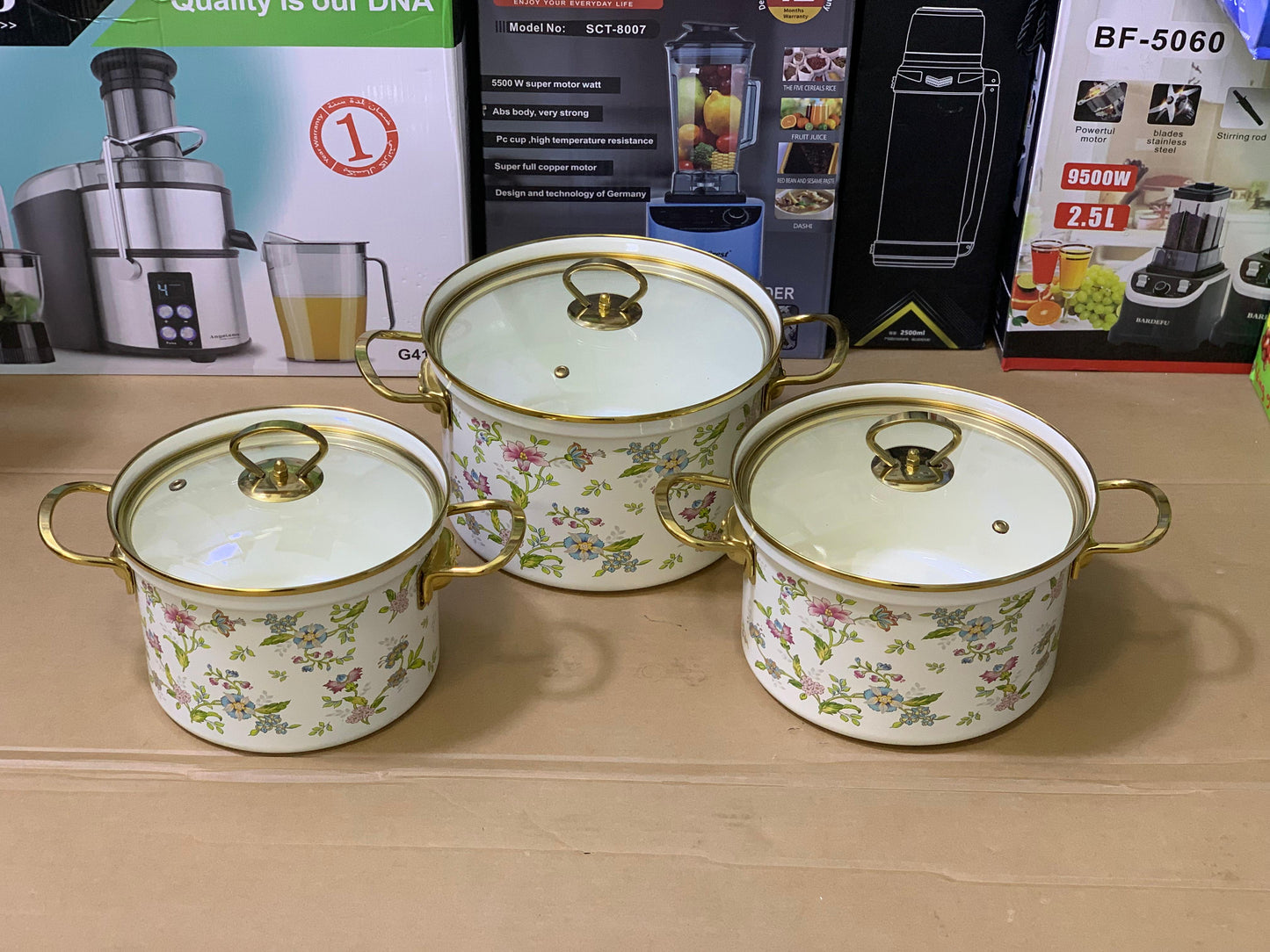 Enamel Cookware Sets 6 Pieces Elegant Design