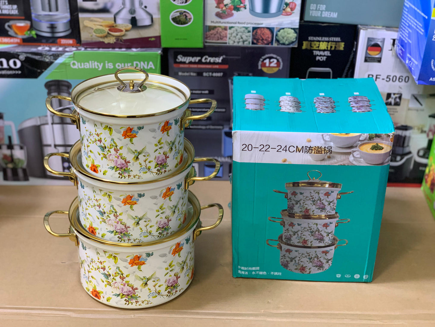 Enamel Cookware Sets 6 Pieces Elegant Design