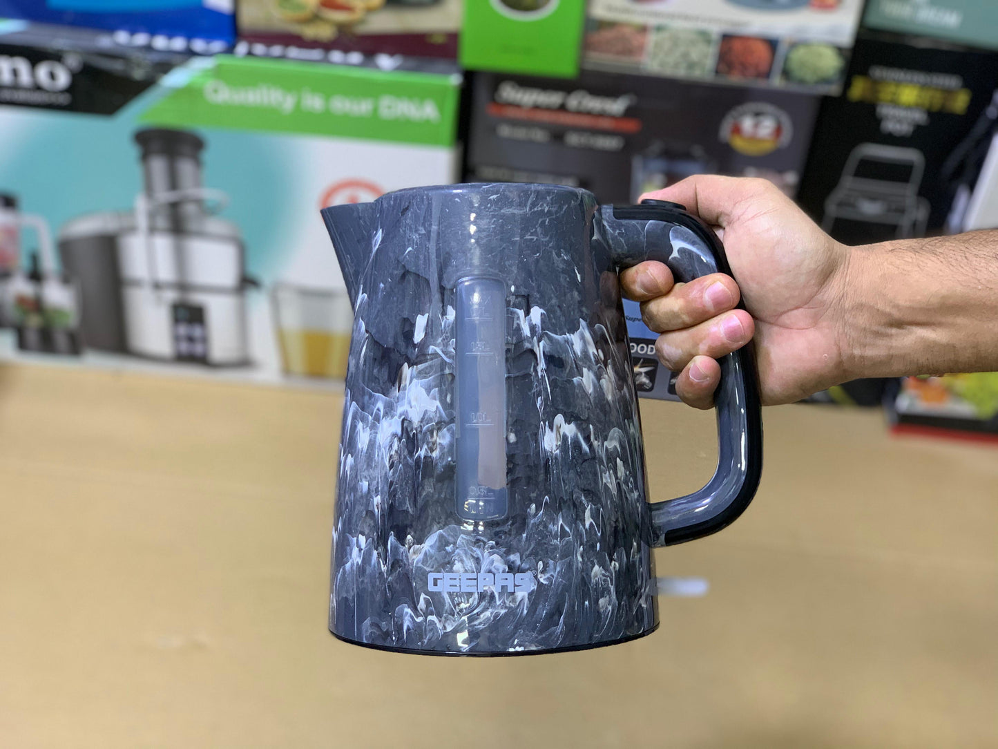 Geepas SKYE Collection Electric Tea Kettle 1.7L and 2200w | Model: GK38067UK-BK