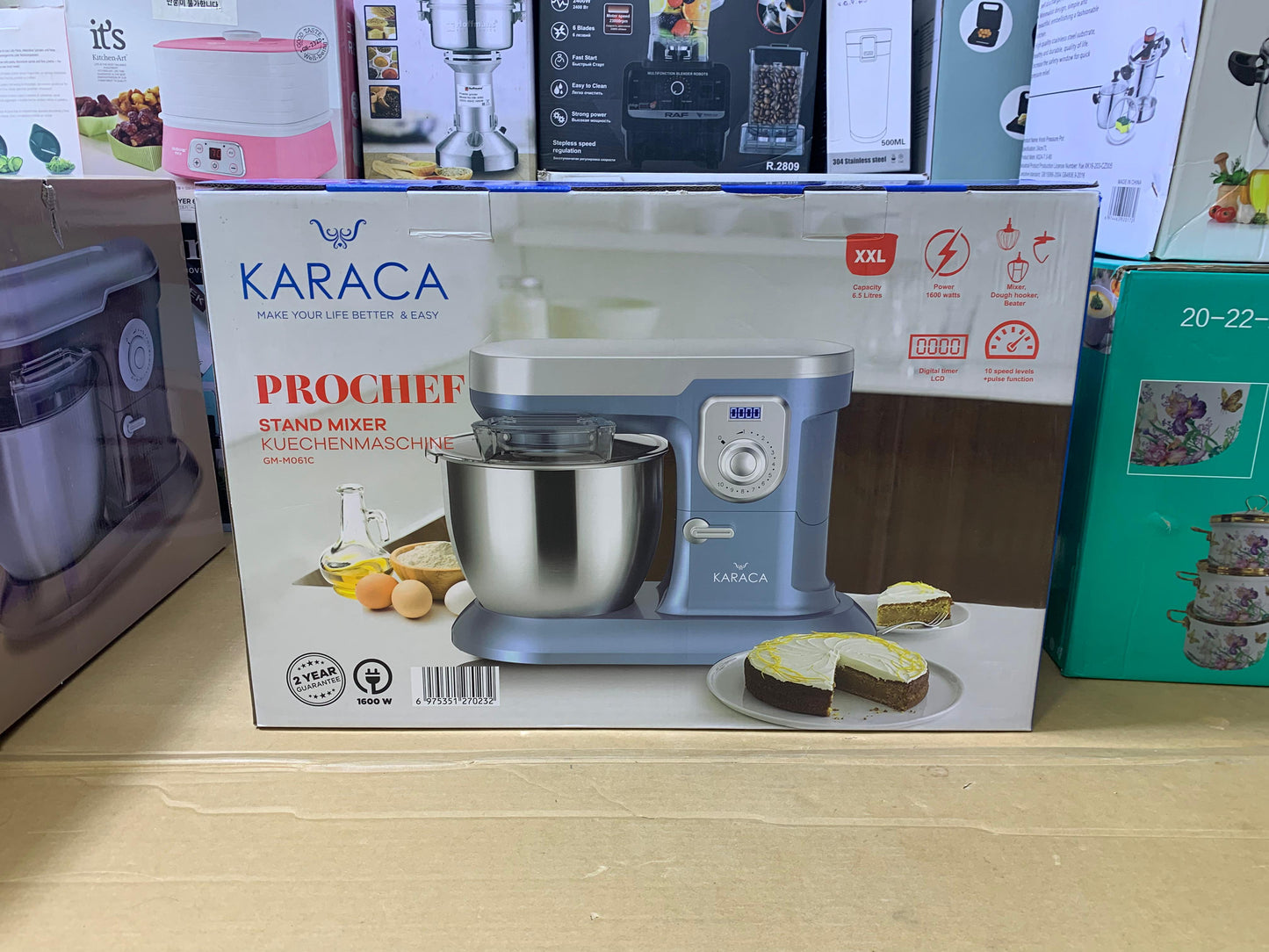 Karaca Stand Mixer 6.5L and Digital Timer display
