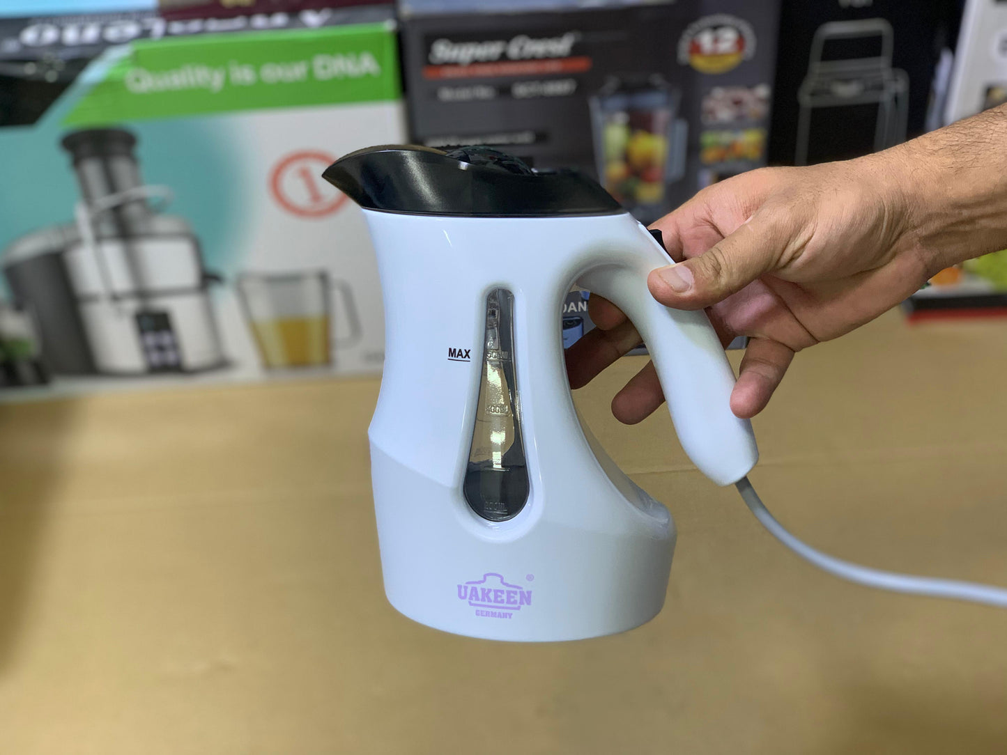 Uakeen Germany 2in1 Handheld Steamer and Kettle 250ml and 1200 watt