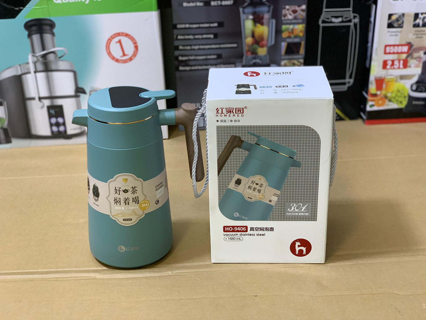 Homered Tea Thermos with Temperature Indicator SUS 304 Stainless Steel Model Ho-9406 1680ml