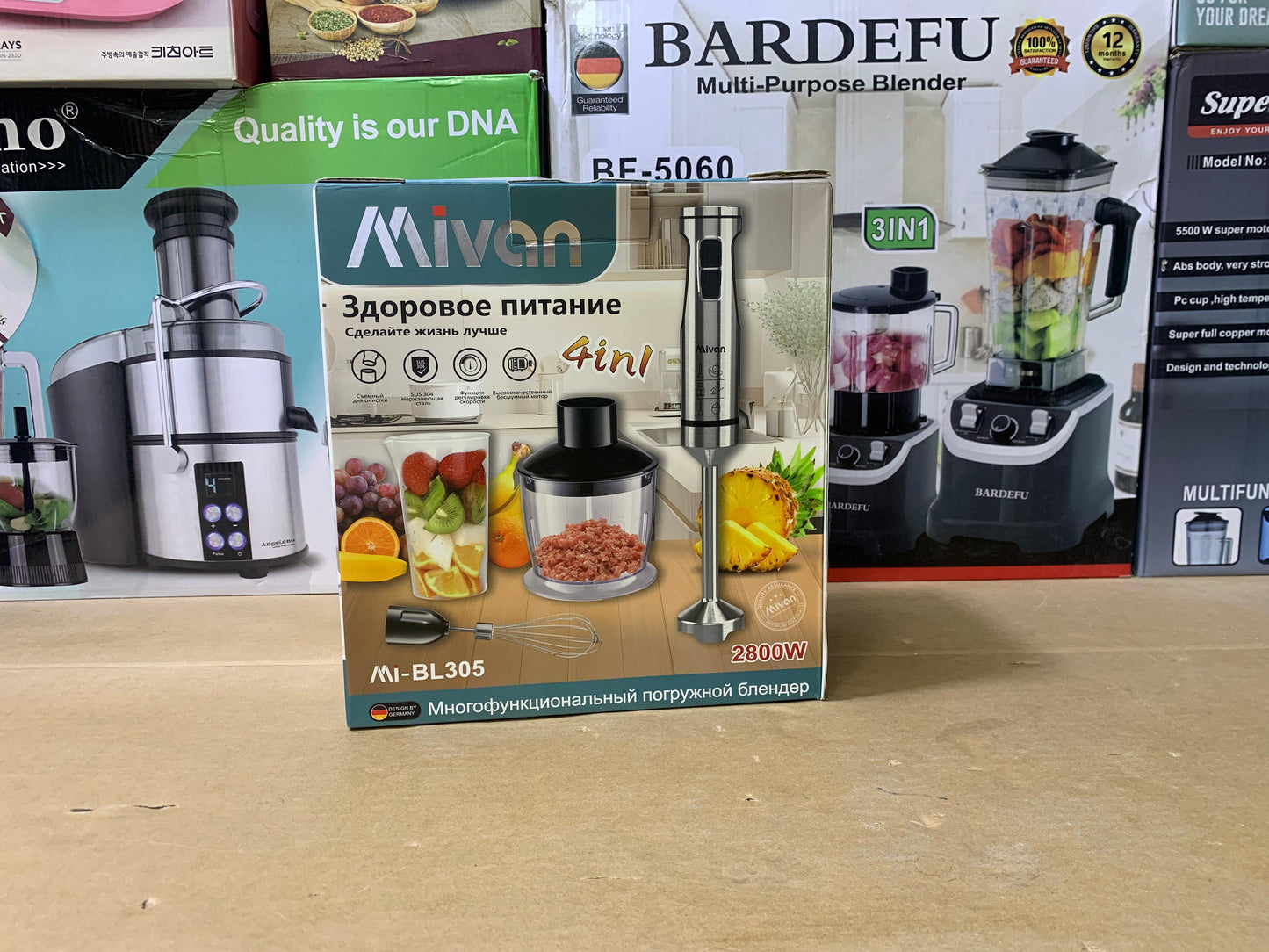Mivan 4 in 1 Hand Blender Set Stainless Steel 2800w Model MI-BL305