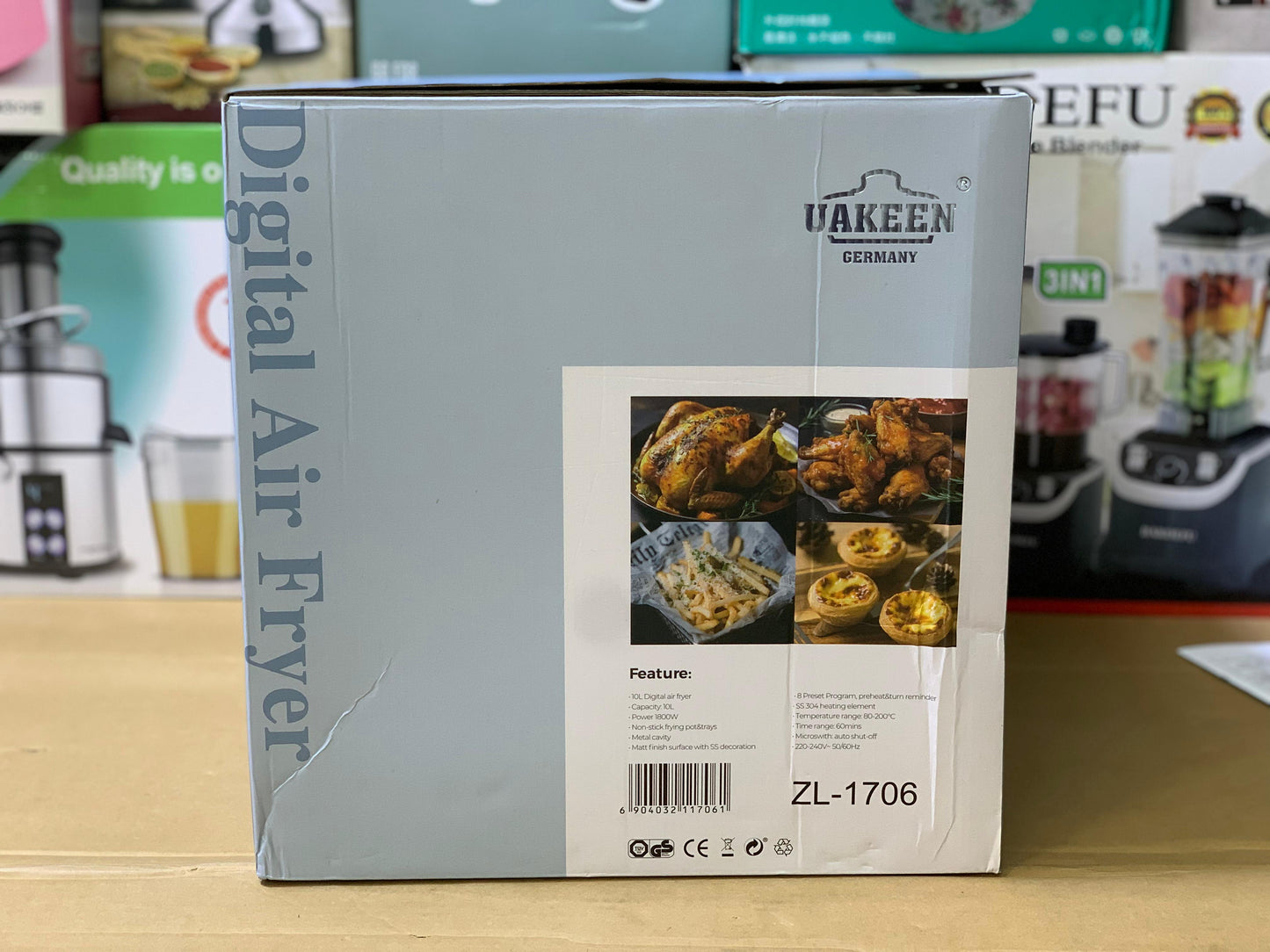 Uakeen Germany Digital Air Fryer 10L and 1800W | ZL-1706