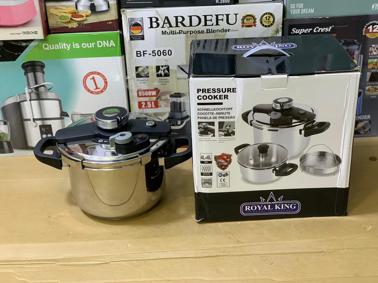 Royal King 3 in 1 Pressure 4L and 6L Stainless Steel