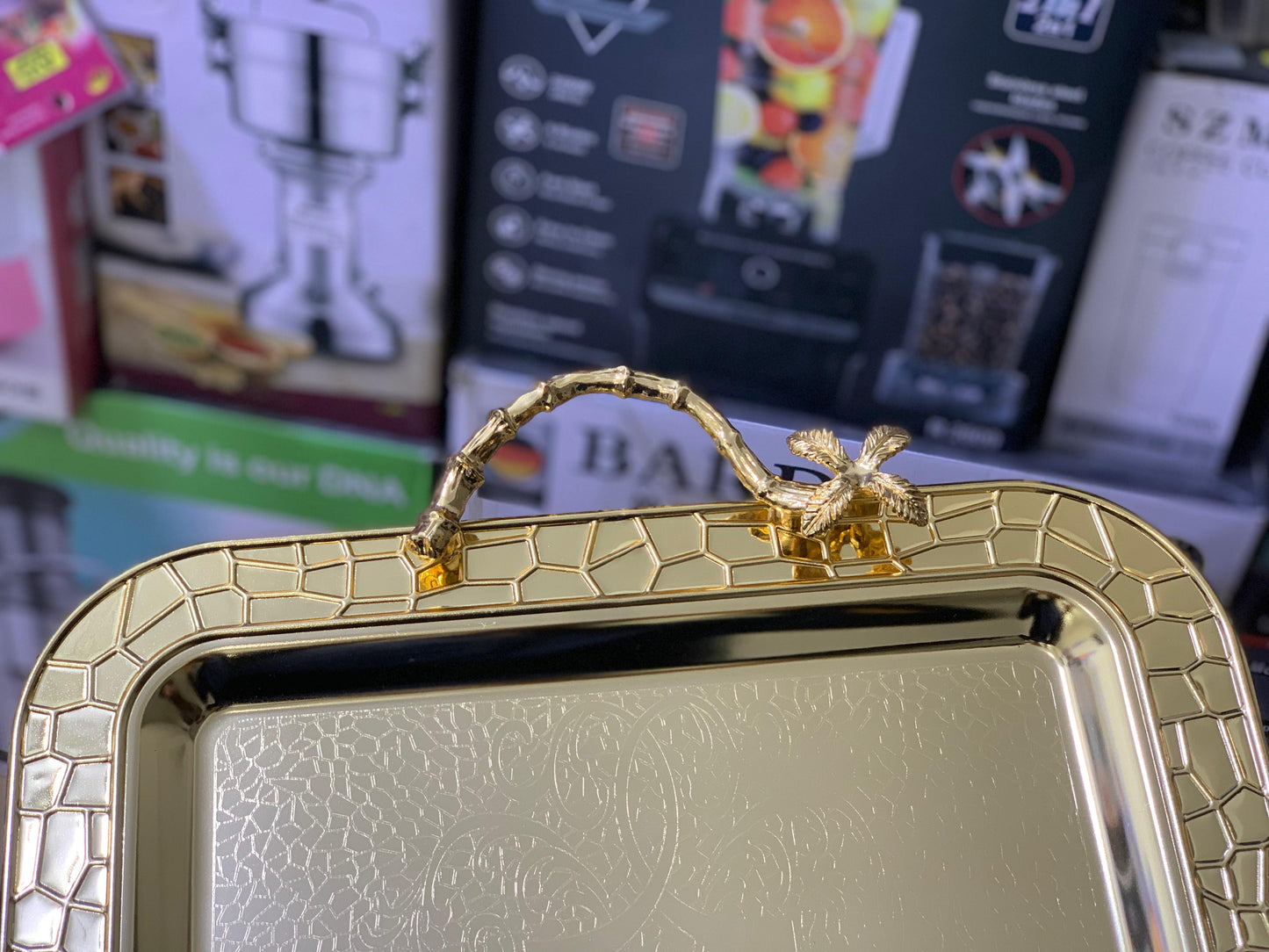 Stainless steel Golden Tray set Model H-1 Golden