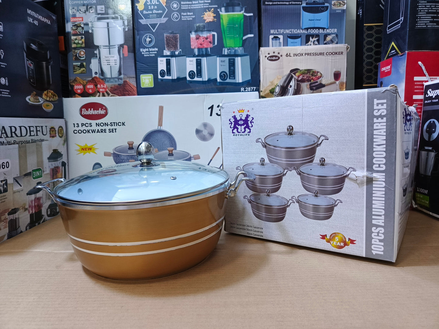 Royalife 10 PCS Aluminum Cookware Set