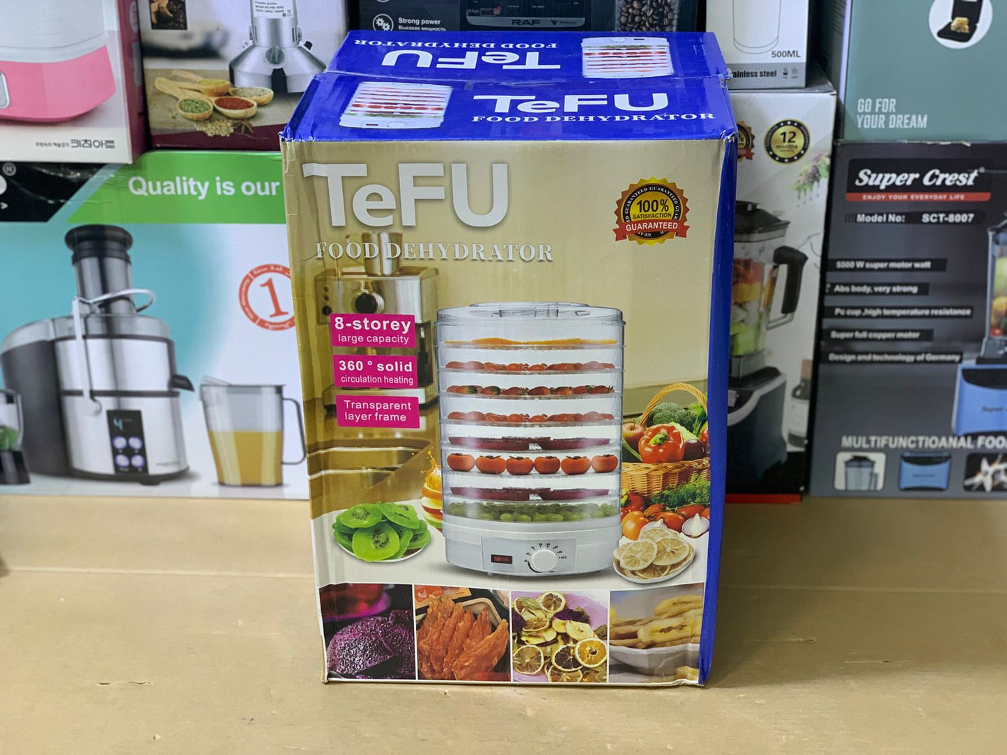 Tefu Brand Food Dehydrator 350 watt and 8 Story Large Capacity | Fruit dryer