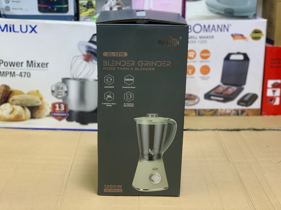 UAKEEN Electric 2 in 1 Juicer Blender and Grinder 2L and 1200w