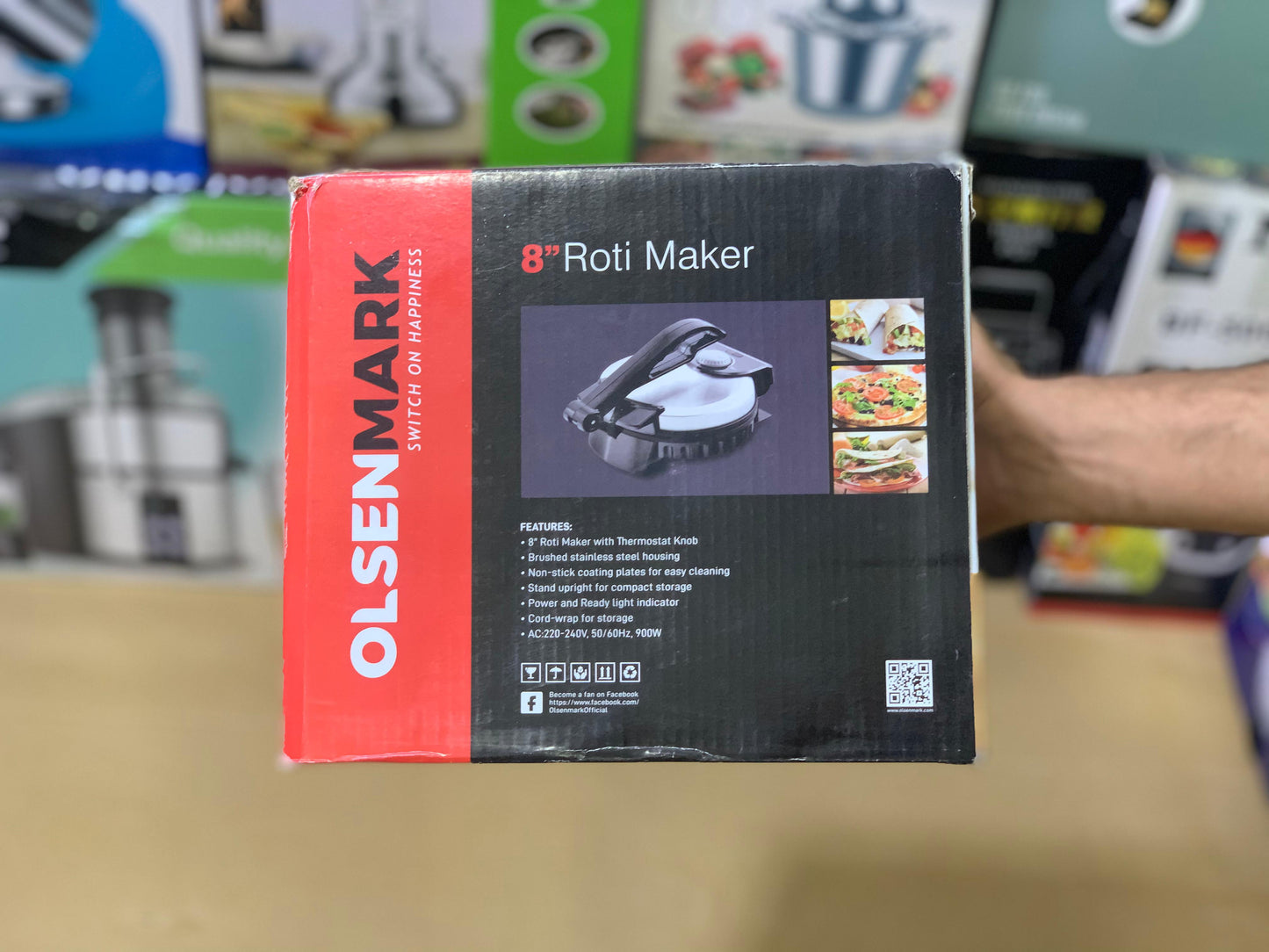 Olsen Roti Maker Non-Stick Coating Plates | |900W