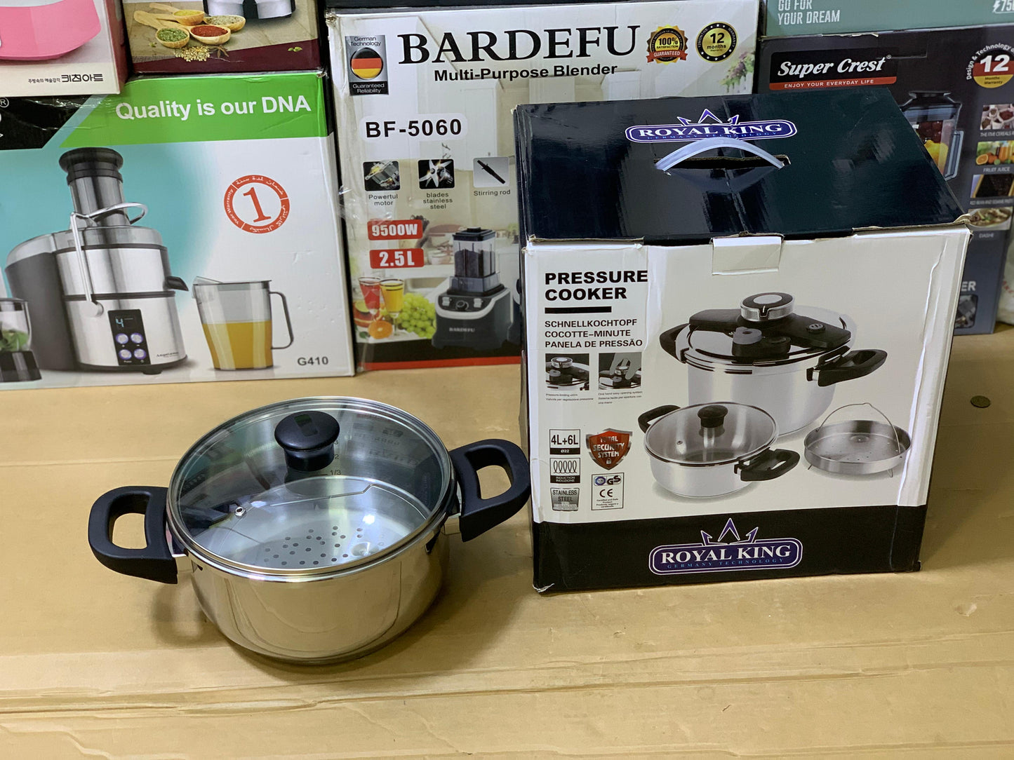 Royal King 3 in 1 Pressure 4L and 6L Stainless Steel