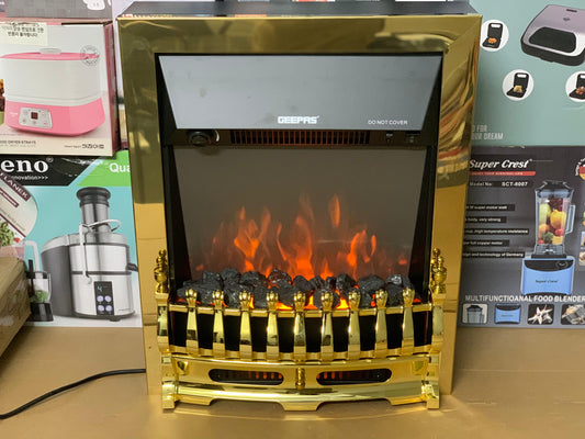 Geepas Brand Electric Heater 2000 watt Artificial Flame | Model: GRH285881P