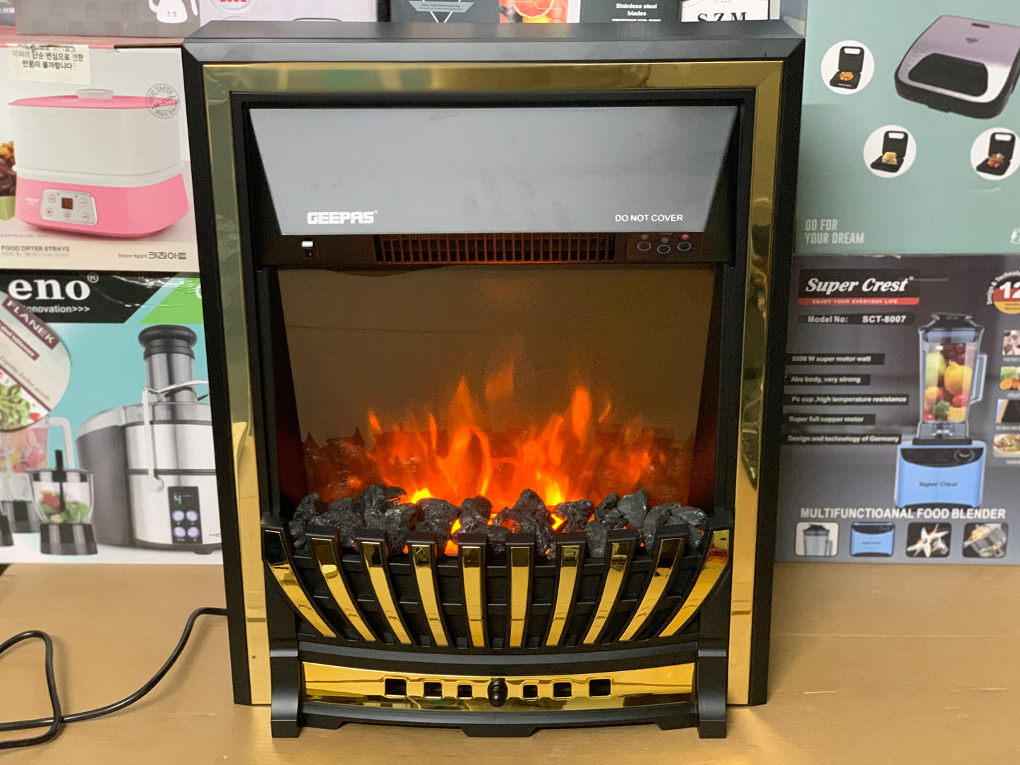 Geepas brand 3D Artificial flame electric Heater 2000 watt high quality