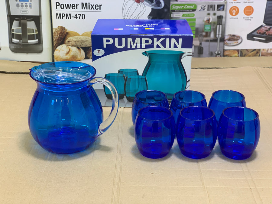 Pumpkin Amazing Acrylic Water & Juice Jug Set – 7 Pieces