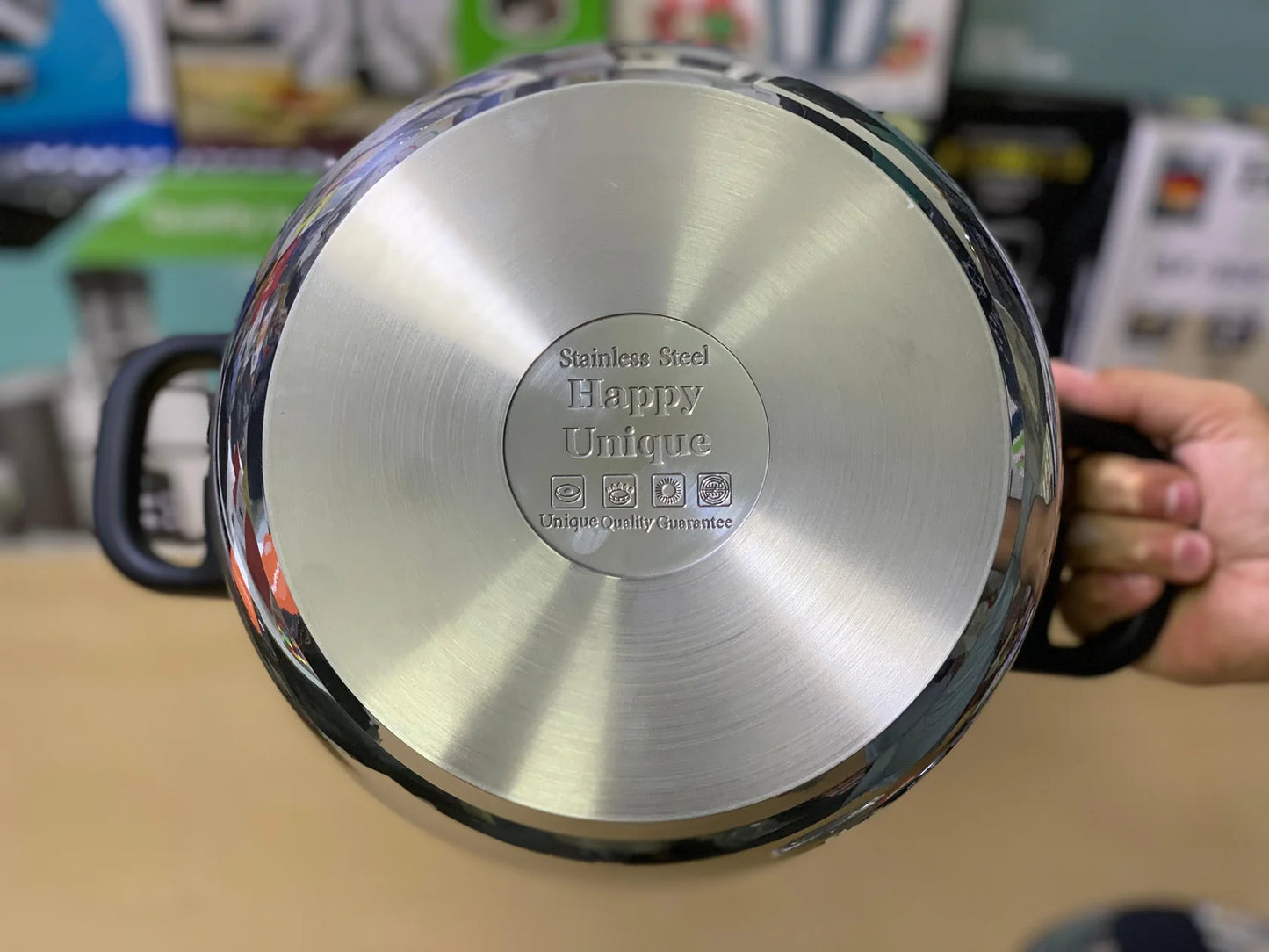 Happy Unique Pressure Cooker 2 in 1 9L Stainless Steel
