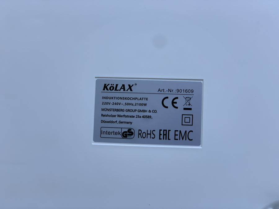 Original Germany Kolax Induction Electric Cooker Power Consumption 120W-2100W