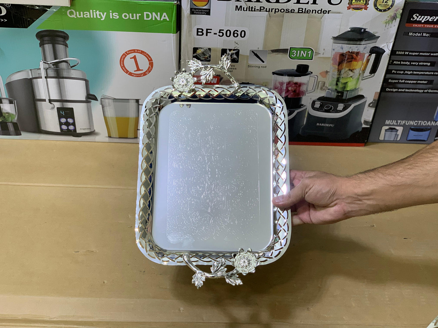 Stainless steel Tray set Model H-1 Silver