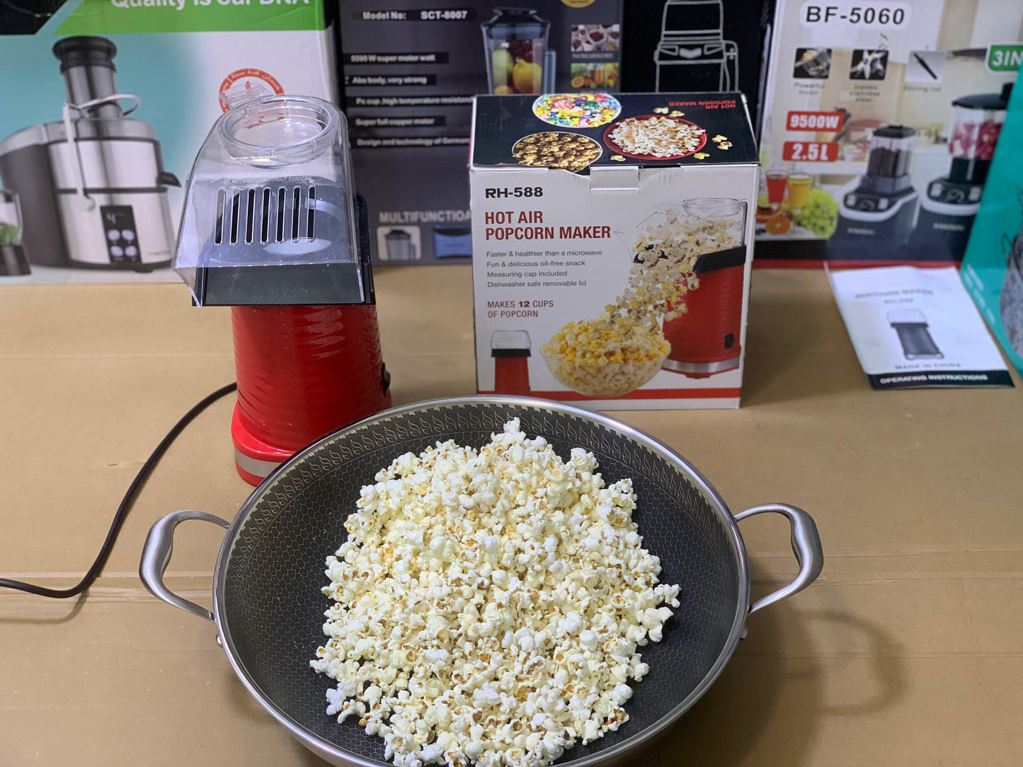 Popocorn Maker Machine RH-588 | Stainless Steel