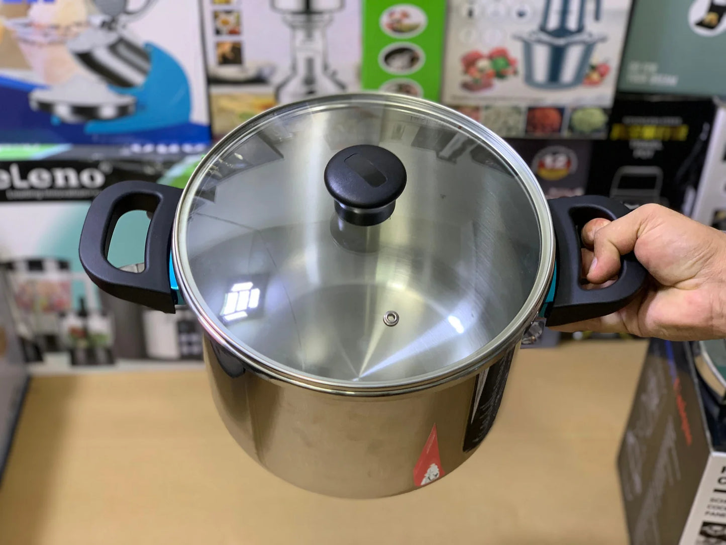 Happy Unique Pressure Cooker 2 in 1 9L Stainless Steel