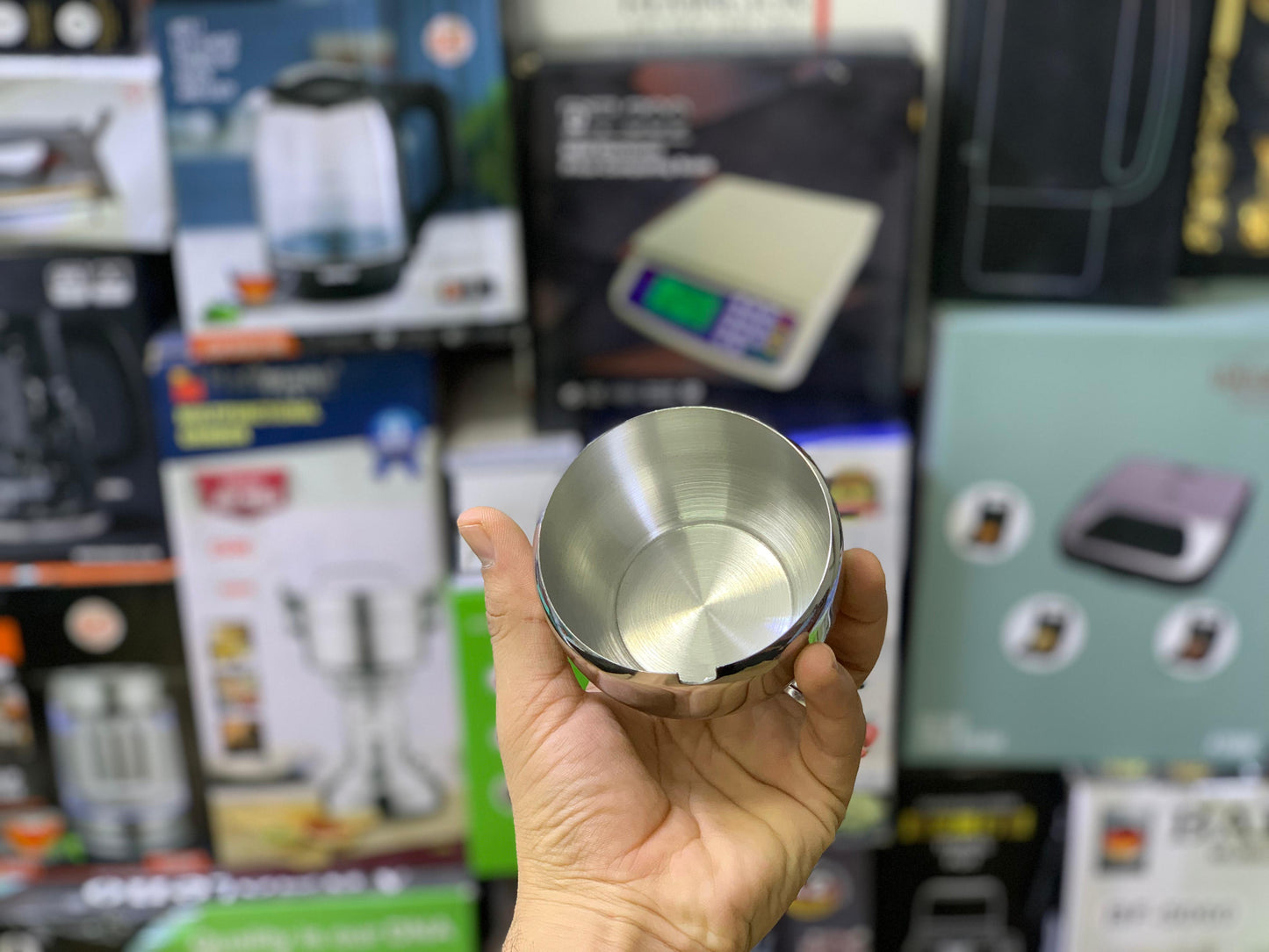 Seasoning Tank 9cm pot Stainless steel with tea Spoon | Spice Rack