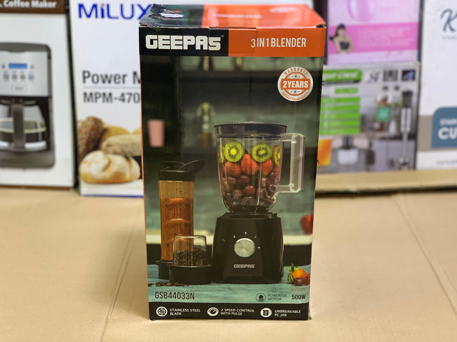 Geepas 3 in 1 Juicer Blender and Grinder