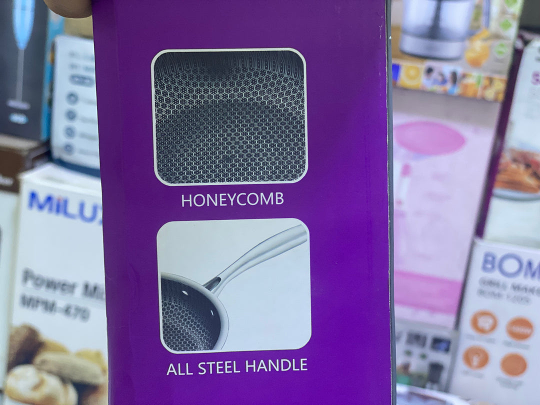 Non Stick Honeycomb Pattern 3 Pieces Frying Pans Set