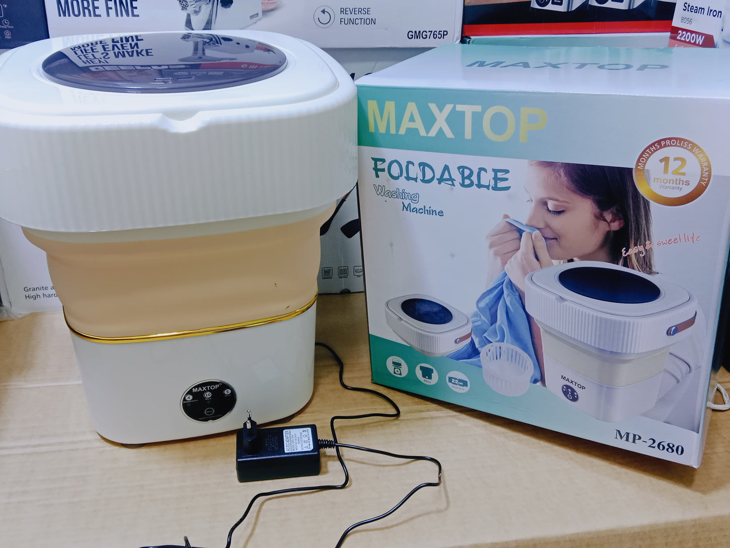 Maxtop Folding Washing machine 50w can be used on solar system