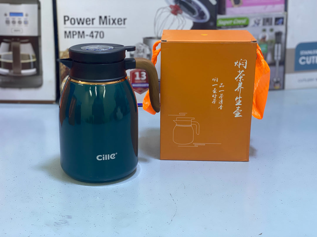 Portable Tea Pot with Temperature indicator Sus 316 Stainless Steel