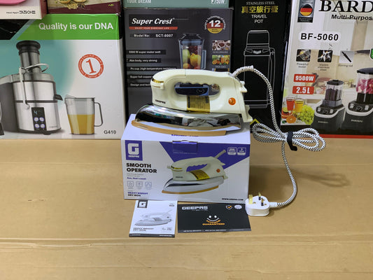 Geepas Brand Dry Iron 1200 watt and Ceramic Nonstick plates | Model : 2780