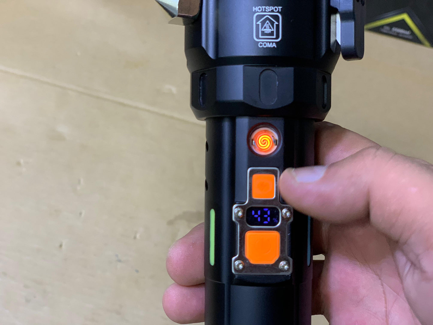 Multi Functional LED Flashlight and Cigarette Lighter Port | 1 meter Light Range | Model 2407