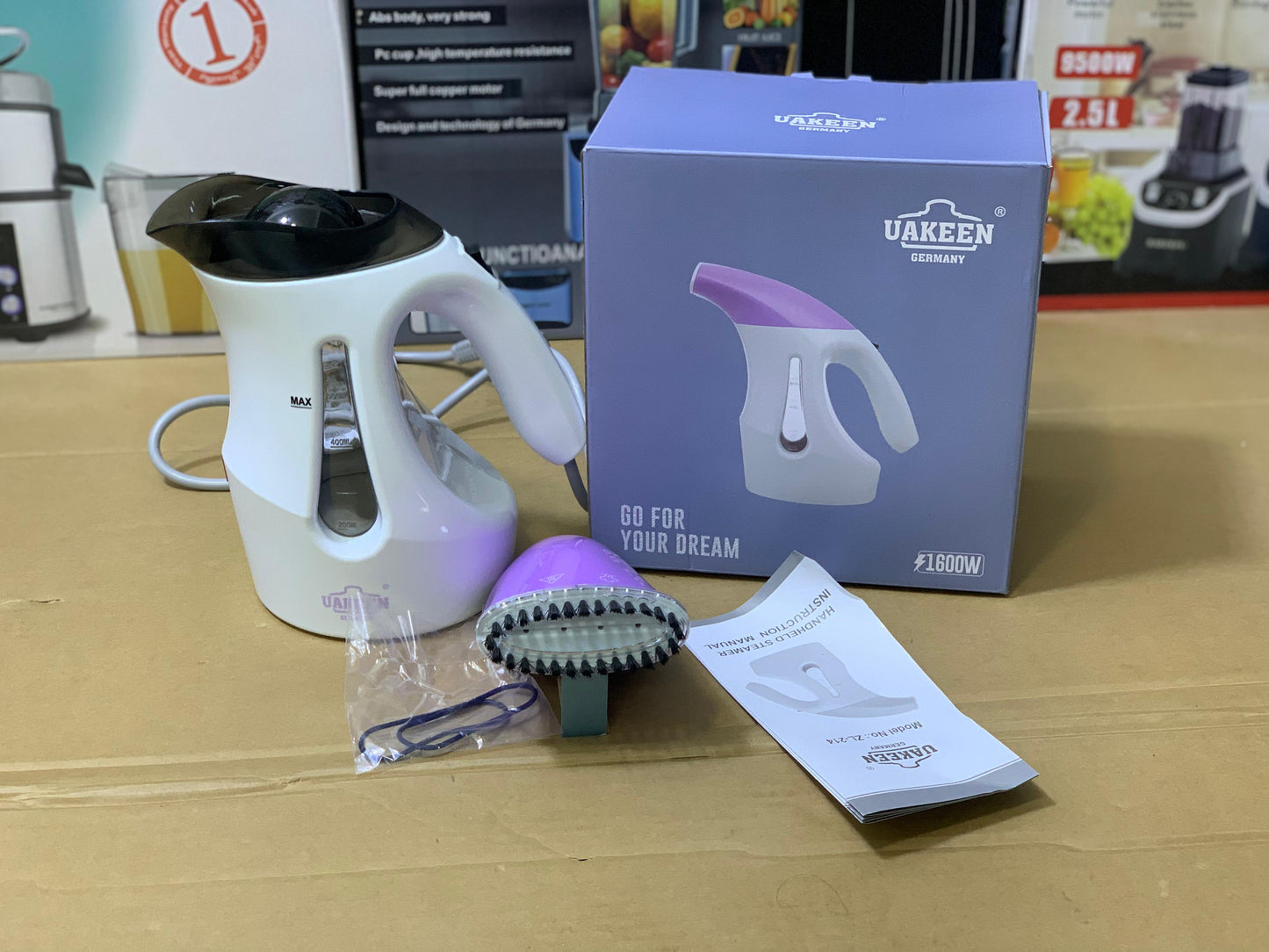 Uakeen Germany 2in1 Handheld Steamer and Kettle 250ml and 1200 watt