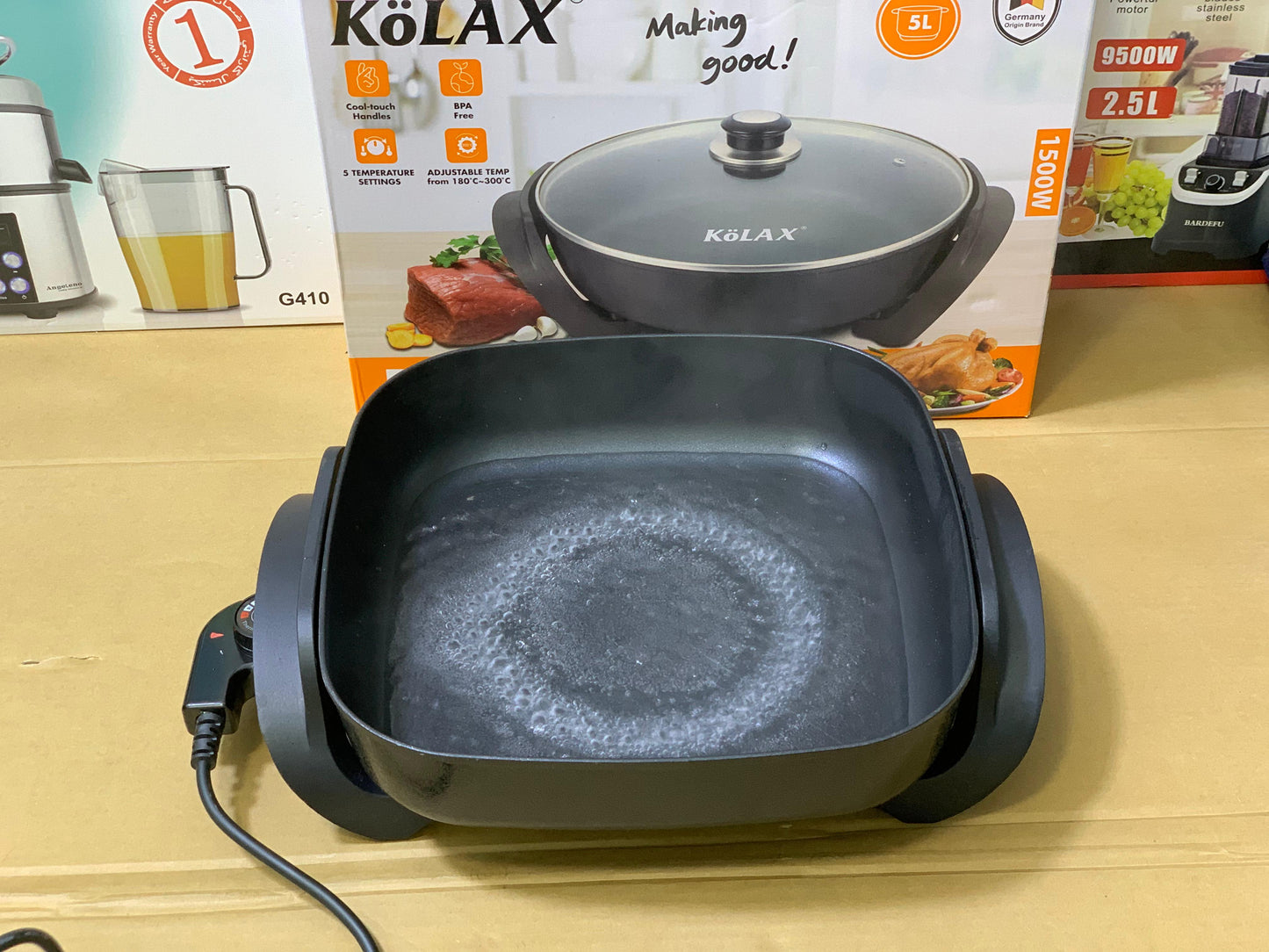 Kolax Brand Electric Frying Pan 5L and 1500w Non Stick