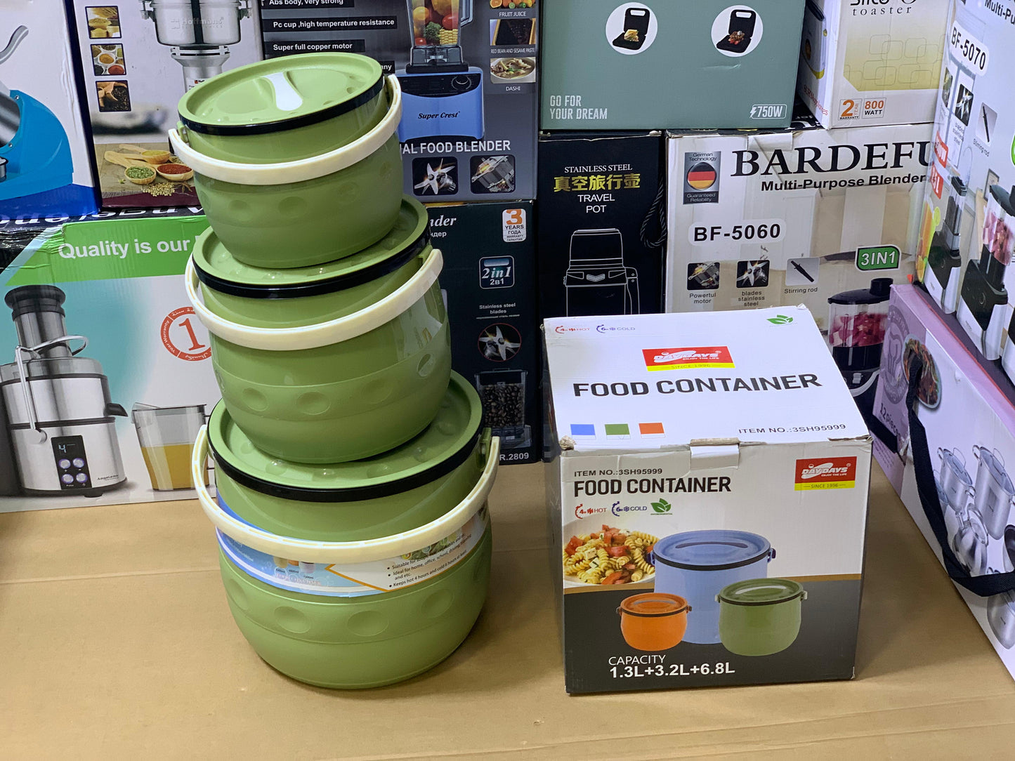 Food Container Stainless steel  1.3L 3.2L 6.8L