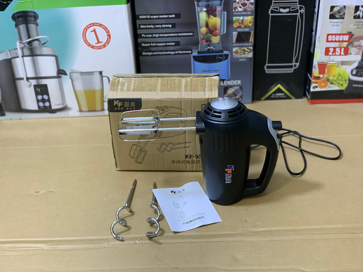 KF Brand Hand Mixer Stainless Steel Tool 200watt | Model no :KF-9512