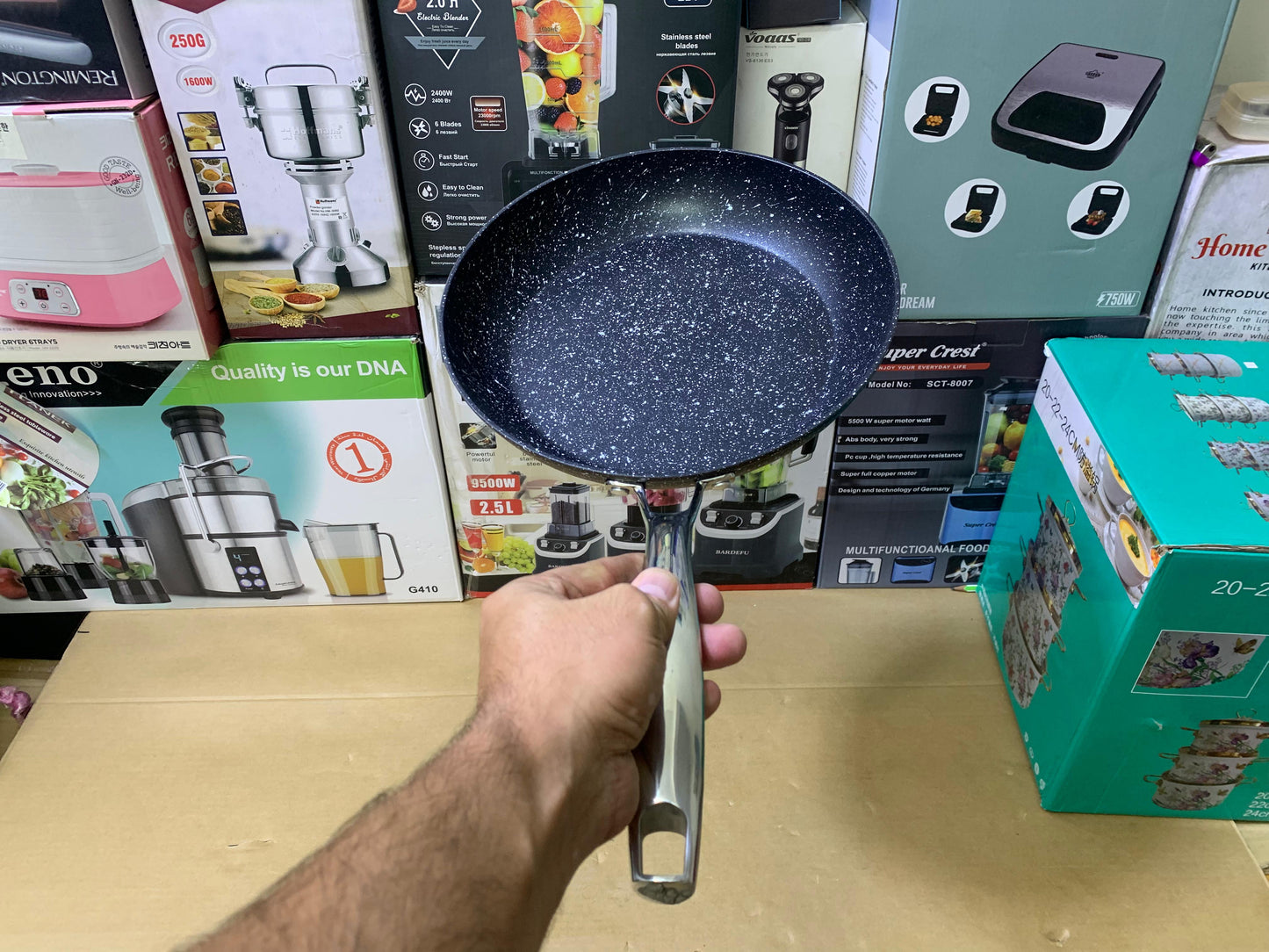 UAKEEN Germany Forged Frying Pan Granite Coating Flat Surface