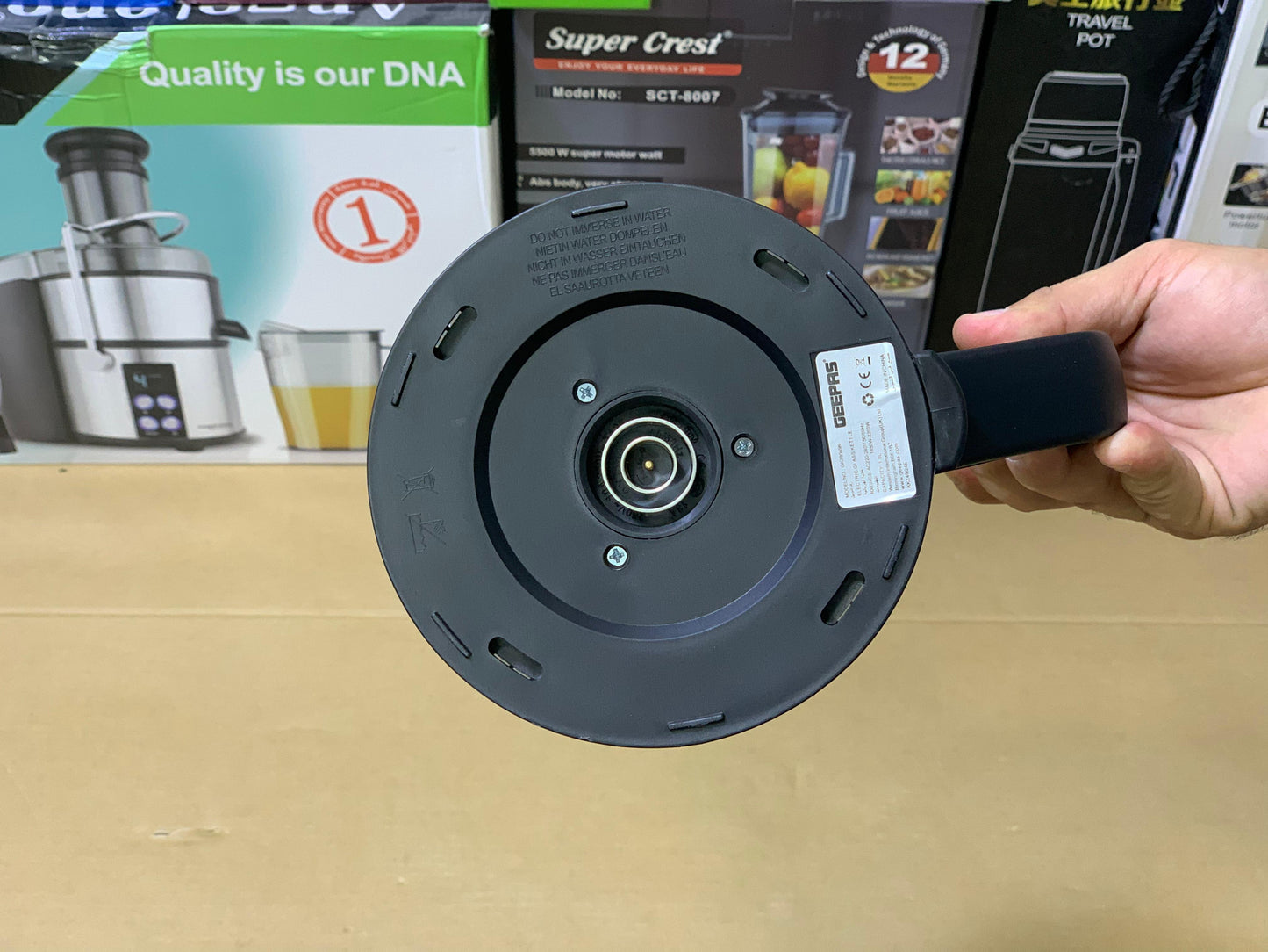 Geepas Glass Tea Kettle1.8 and 2200 Watt| Automatic Cut off |Model:GK 38049N