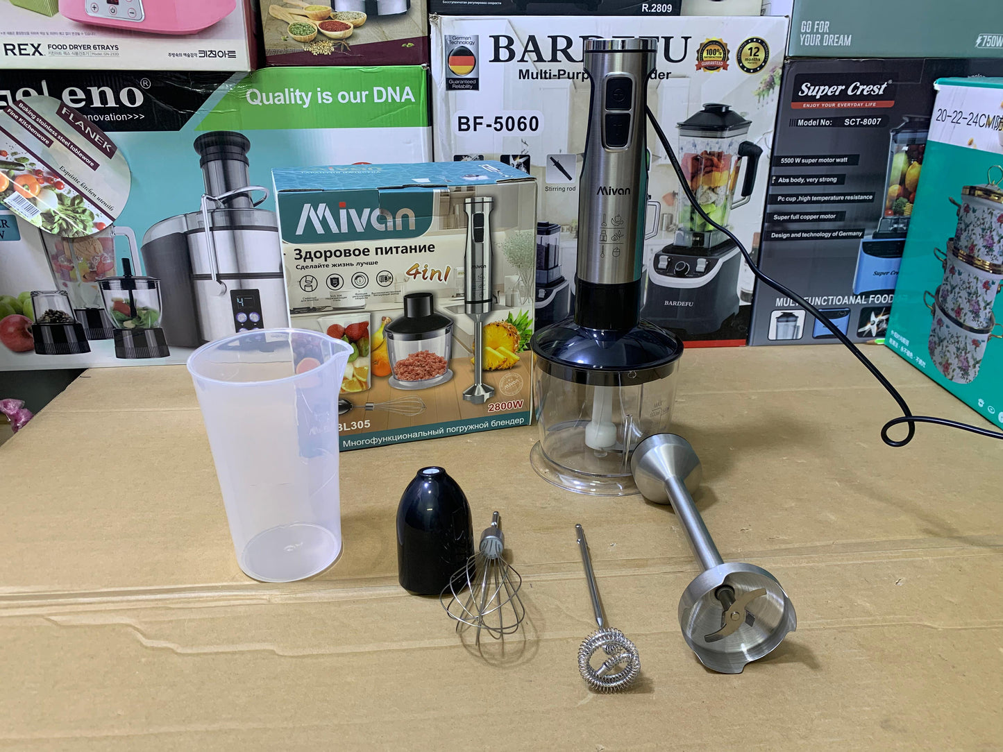 Mivan 4 in 1 Hand Blender Set Stainless Steel 2800w Model MI-BL305