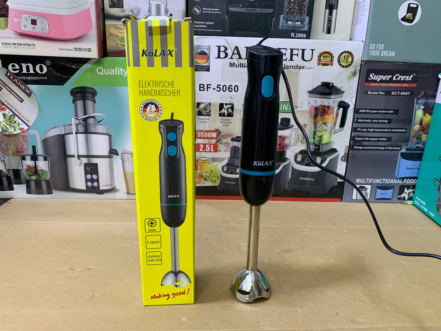 Kolax Hand Blender Stainless Steel 2 Speeds 300w