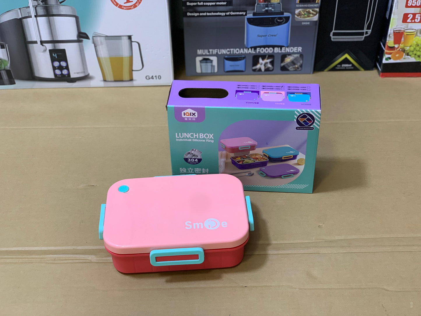 Lunch Box Individual Silicone Ring Stainless Steel SUS 304 Steel liner