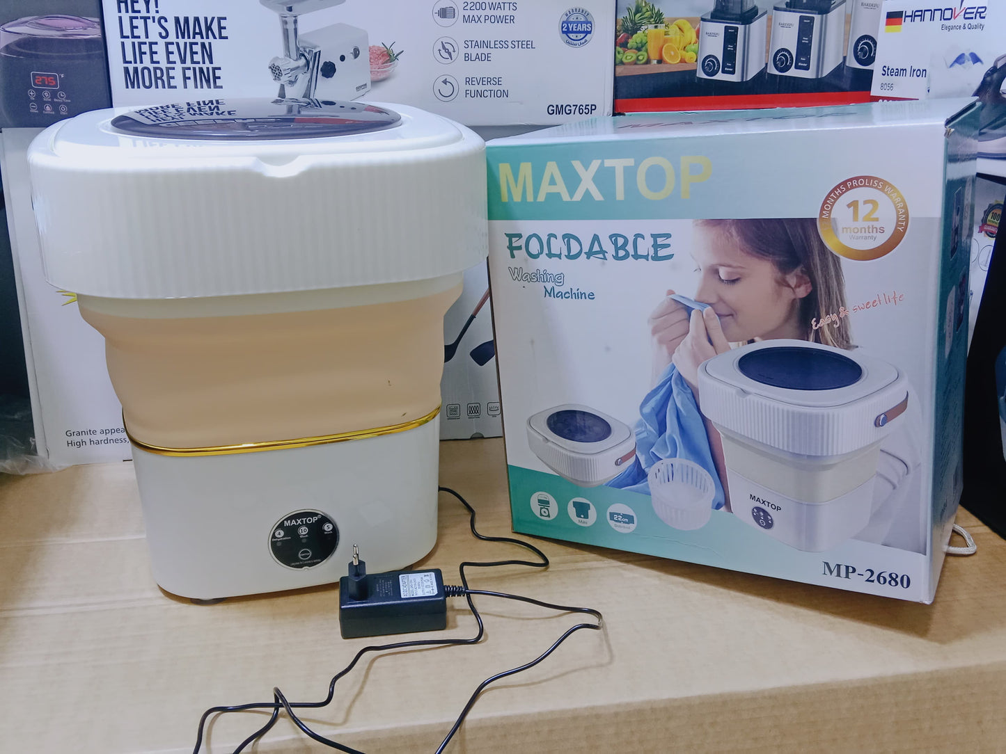 Maxtop Folding Washing machine 50w can be used on solar system