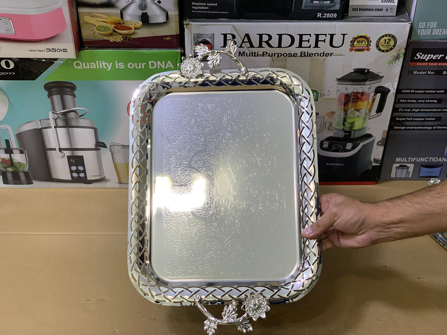 Stainless steel Tray set Model H-1 Silver