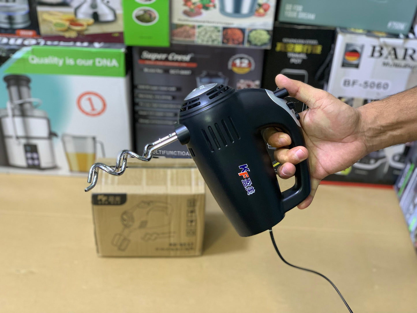 KF Brand Hand Mixer Stainless Steel Tool 200watt | Model no :KF-9512